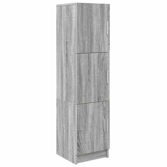 Hoge Kast Grijs sonoma 31.5 x 32 x 124 cm Bewerkt hout 2
