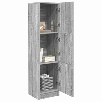 Hoge Kast Grijs sonoma 31.5 x 32 x 124 cm Bewerkt hout 3