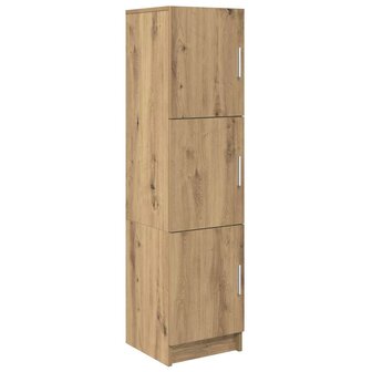 Hoge Kast artisanaal eikenkleurig 31.5 x 32 x 124 cm 2