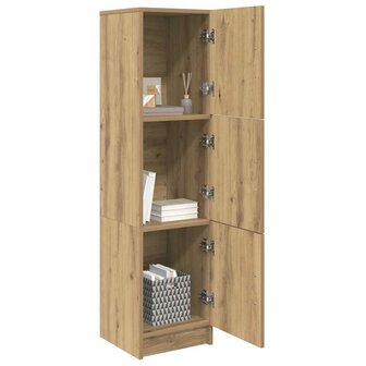 Hoge Kast artisanaal eikenkleurig 31.5 x 32 x 124 cm 3