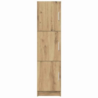 Hoge Kast artisanaal eikenkleurig 31.5 x 32 x 124 cm 6