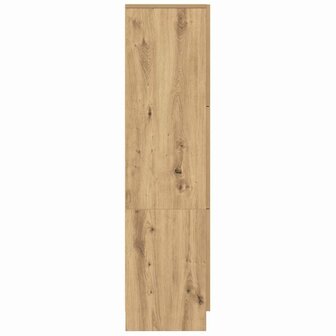 Hoge Kast artisanaal eikenkleurig 31.5 x 32 x 124 cm 7