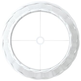 Lampenkap &Oslash;25x17 cm wicker wit 5