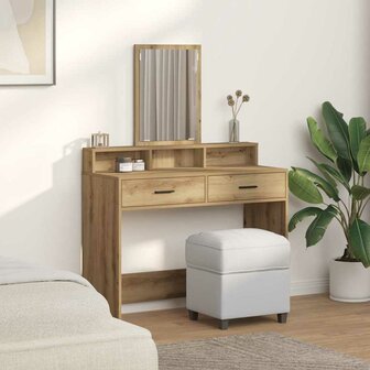 Kaptafel artisanaal eikenkleurig 100 x 41 x 140 cm Bewerkt hout 4