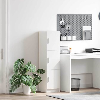 Hoge Kast Wit 31.5 x 32 x 124 cm Bewerkt hout 1