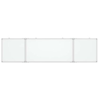 Whiteboard magnetisch inklapbaar 200x50x1,7 cm aluminium 3