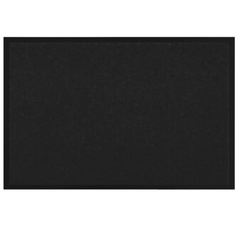 Deurmat Zwart 40 x 60 cm Teddy Stof 2