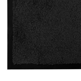 Deurmat Zwart 40 x 60 cm Teddy Stof 4