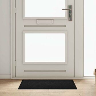 Deurmat Zwart 60 x 80 cm Teddy Stof 1