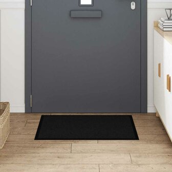 Deurmat Zwart 60 x 80 cm Teddy Stof 3