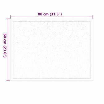 Deurmat Zwart 60 x 80 cm Teddy Stof 7