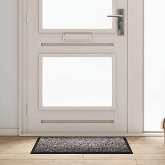 Deurmat Lichtgrijs 60 x 80 cm Teddy Stof 1