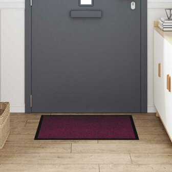 Deurmat Bordeauxrood 60 x 80 cm Teddy Stof 3