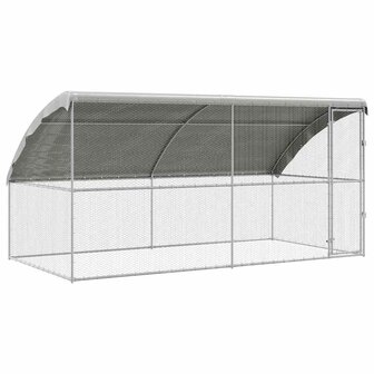 Kippenhok Zilver 400 x 200 x 198.5 cm Gegalvaniseerd staal 2
