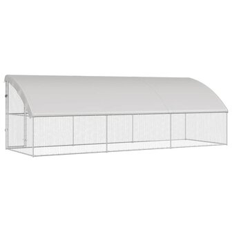 Kippenhok Zilver 600 x 200 x 198.5 cm Gegalvaniseerd staal 6