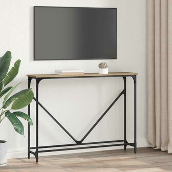 Wandtafel artisanaal eikenkleurig 102 x 22.5 x 75 cm 4