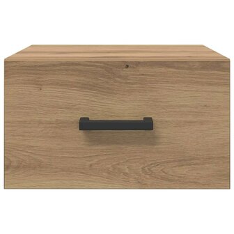 Nachtkastje met lade artisanaal eikenkleurig 35 x 35 x 20 cm 6