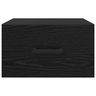 Nachtkastje met lade Zwart eiken 35 x 35 x 20 cm Bewerkt hout 6