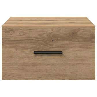 Nachtkastje met lade artisanaal eikenkleurig 35 x 35 x 20 cm 6