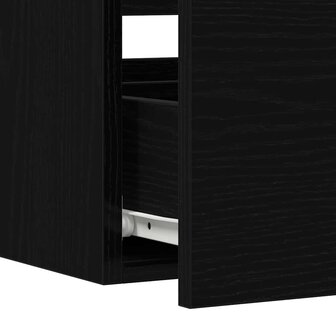Badkamermeubelset met lade 2 pcs Zwart Eiken Bewerkt hout 9