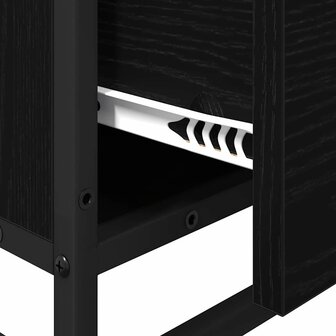 Badkamermeubelset Zwart Eiken 35 x 37,5 x 100 cm Bewerkt hout 9