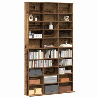 Cd-kast met plank Oud hout 101 x 23 x 177.5 cm Bewerkt hout 3