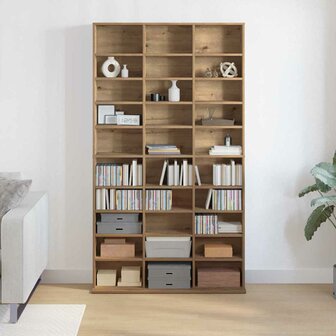 Cd-kast met plank artisanaal eikenkleurig 101 x 23 x 177.5 cm 4