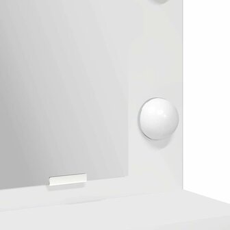 Kaptafel met plank met opslag Wit 50 x 41 x 135 cm Bewerkt hout 8