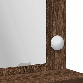 Kaptafel met plank Bruin Eiken 50 x 41 x 135 cm Bewerkt hout 8