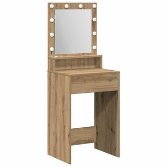 Kaptafel artisanaal eikenkleurig 50 x 41 x 135 cm Bewerkt hout 2
