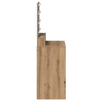 Kaptafel artisanaal eikenkleurig 50 x 41 x 135 cm Bewerkt hout 5