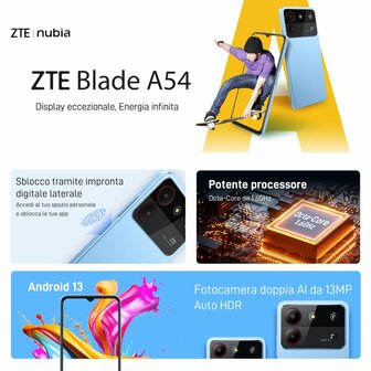 Smartphone ZTE Blade A54 6,6&quot; Octa Core 4 GB RAM 128 GB Grijs 8