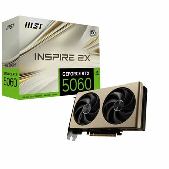 Videokaart MSI GEFORCE RTX 5060 8G INSPIRE 2X OC 8 GB GEFORCE RTX 5060 GDDR6X GDDR7 2