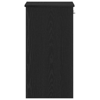 Bureau met lade Zwart Eiken 80 x 40 x 75 cm Bewerkt hout 8