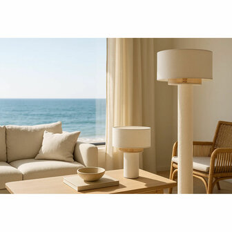 Bureaulamp Home ESPRIT Wit Natuurlijk 50 W 220 V 2