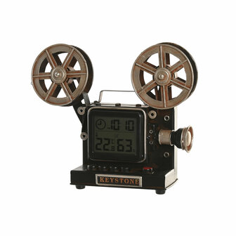 Tafelklok Home ESPRIT Zwart Zilverkleurig Vintage 1