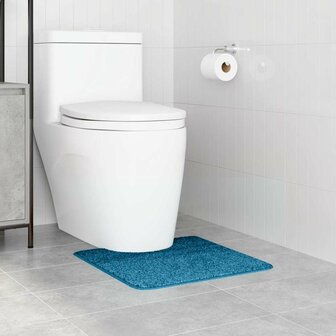 Antislip Badmat met Toilet Cut Blauw 50 x 50 cm PP 3