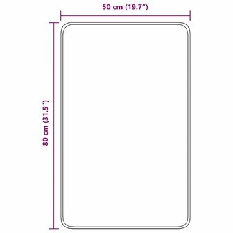 Antislip Badmat Paars 50 x 80 cm PP 9