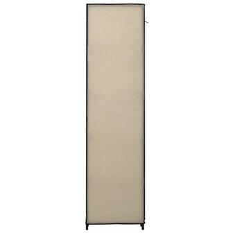 Kledingkast opvouwbaar 110x45x175 cm stof cr&egrave;me 5
