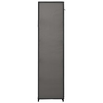 Kledingkast opvouwbaar 110x45x175 cm stof grijs 5