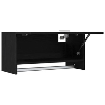 Kledingkast met lade Zwart Eiken 70 x 32,5 x 35 cm Bewerkt hout 6