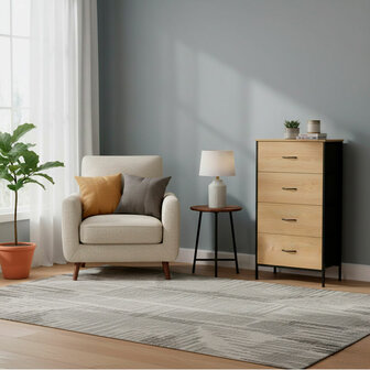 Ladekast Max Home Zwart Modern 55 X 100 X 30 CM 2