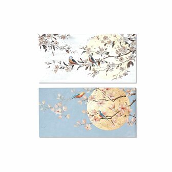 Schilderij Home ESPRIT Vogel Orientaals 120 x 3,7 x 60 cm (2 Stuks) 1