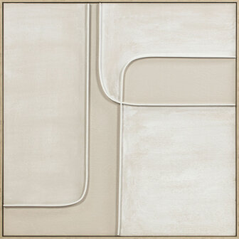Schilderij Home ESPRIT Wit Beige Abstract Stads 92 x 4,5 x 92 cm (2 Stuks) 5
