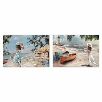 Schilderij Home ESPRIT Mediterrane 70 x 3 x 100 cm (2 Stuks) 1