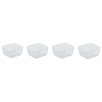 Snackdienblad Home ESPRIT Transparant Natuurlijk 300 ml 22 x 22 x 6 cm 2