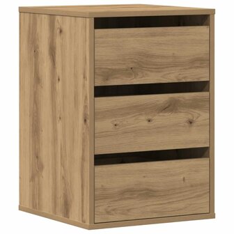 Ladekast 40x41x58 cm bewerkt hout artisanaal eikenkleurig 2