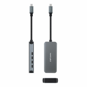 USB-HUB NANOCABLE 10.16.4504 Grijs 1