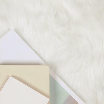 Nep Schapenvacht Tapijt Tafalla Wit 120 x 170 cm Polyester 3