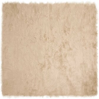 Nep Schapenvacht Tapijt Tafalla Beige 120 x 120 cm Polyester 2